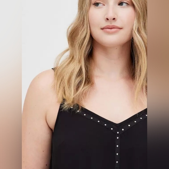 Torrid Challis Studded Swing Cami 3x black - Picture 2 of 15